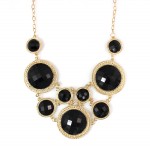 Nera Faceted Circle Cascade Necklace